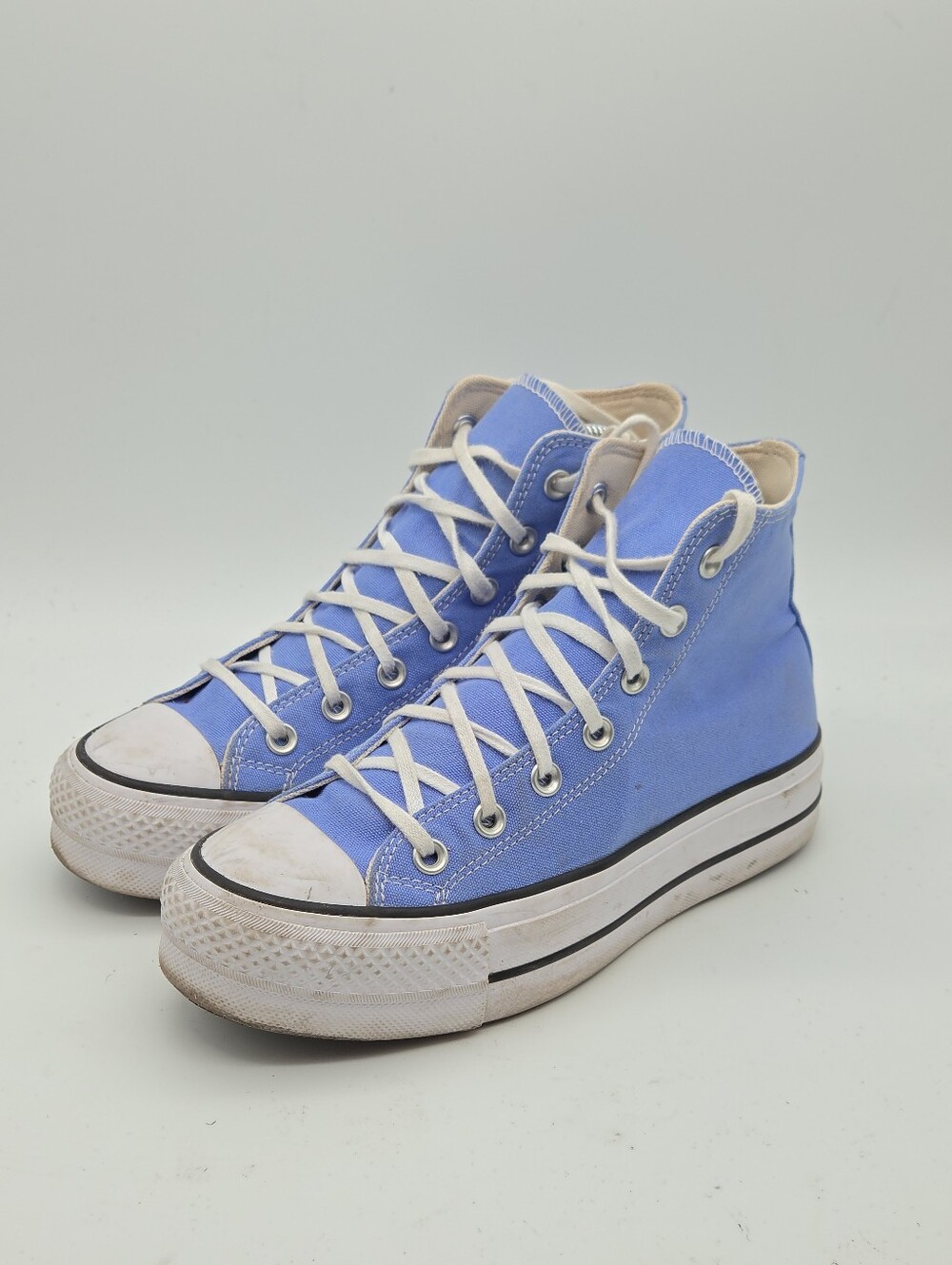 Converse Platform Lift Blue High-Top Sneakers Size Women's 7.5 - Picture 4 of 8